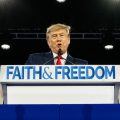 Former U.S. President Donald Trump gives the keynote address at the Faith & Freedom Coalition during their annual "Road To Majority Policy Conference" at the Gaylord Opryland Resort & Convention Center