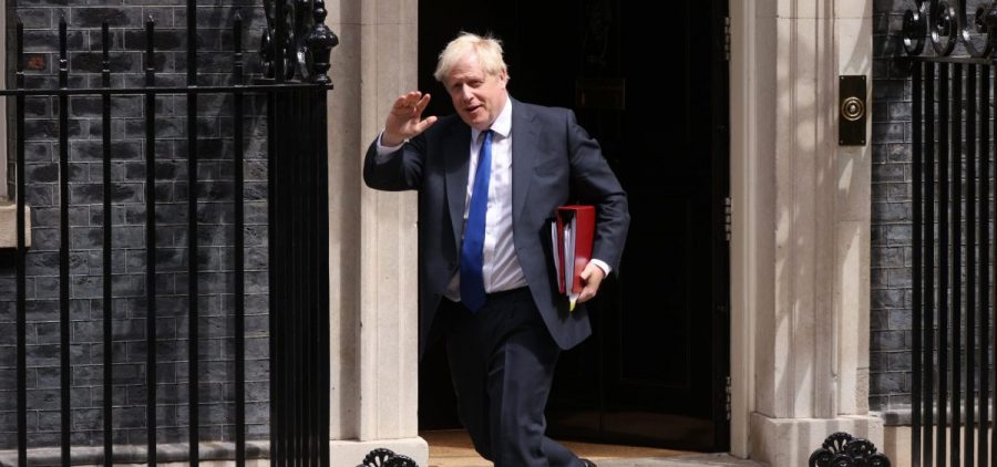 Prime Minister Boris Johnson leaves 10 Downing Street for PMQ's