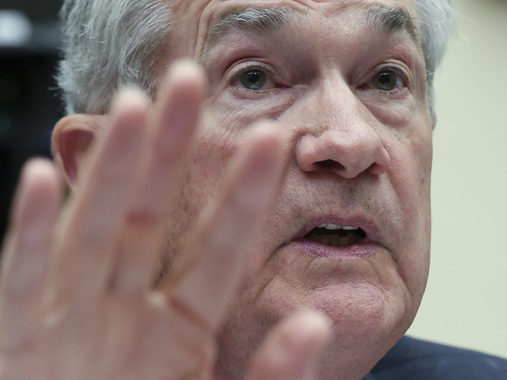 Jerome Powell, Chairman of the Board of Governors of the Federal Reserve System testifies before the House Committee on Financial Services June 23, 2022 in Washington, DC.