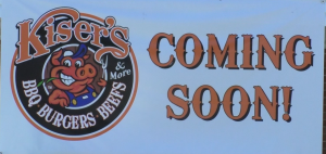 Kiser's BBQ coming soon sign