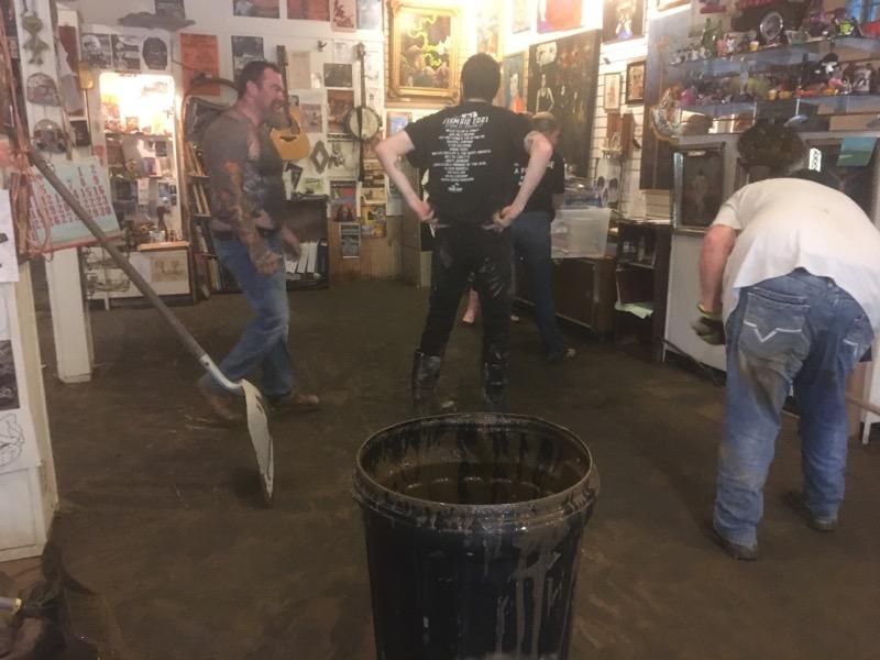 The Parlor Tattoo shop in Whitesburg cleans up after flooding