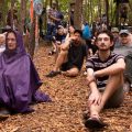 People in the crowd watch while Lowest Pair performs at Nelsonville Music Festival’s Creekside Stage on Saturday, September 3, 2022, in Nelsonville, Ohio.