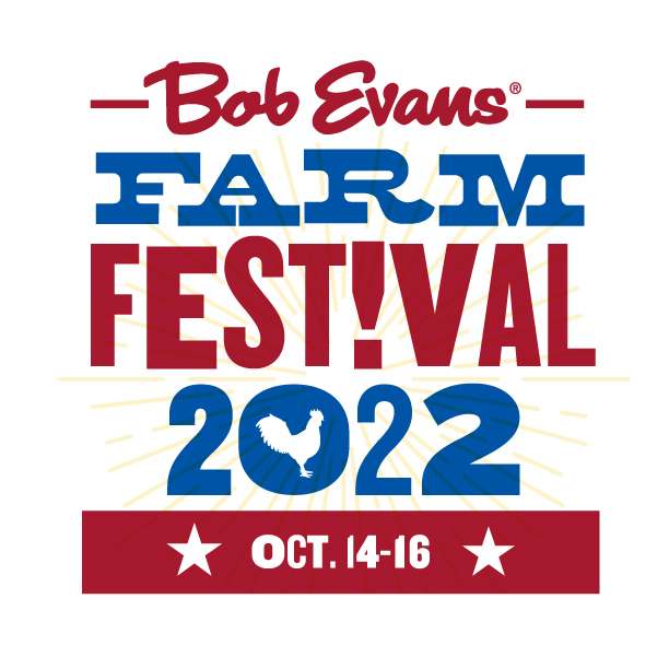 A logo reading Bob Evans Farm Festival 2022