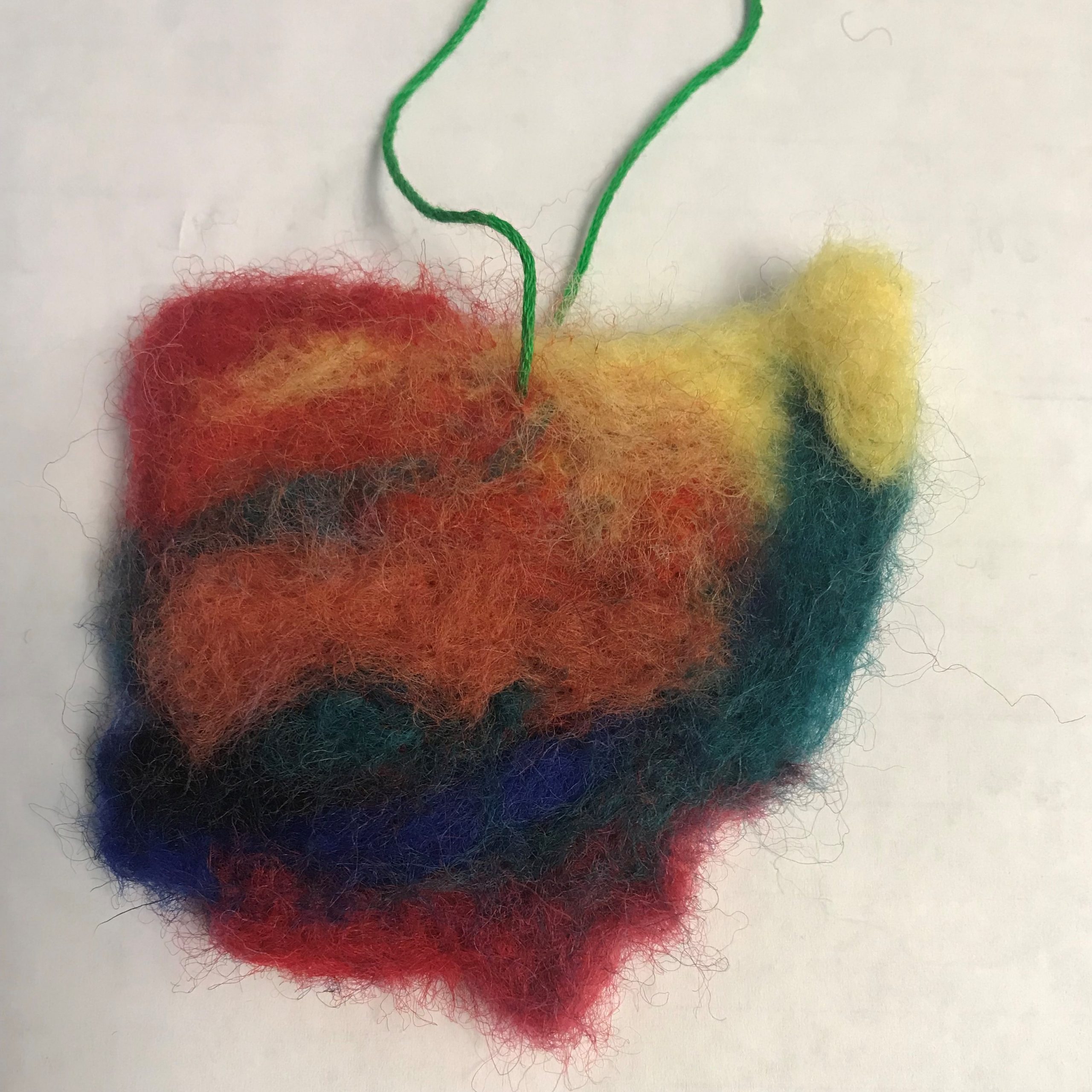 A felted ornament