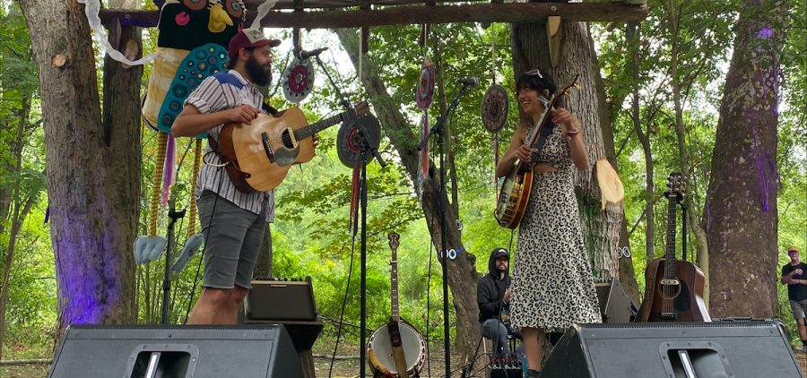The Lowest Pair perform during their Sycamore Session at the 2022 Nelsonville Music Festival