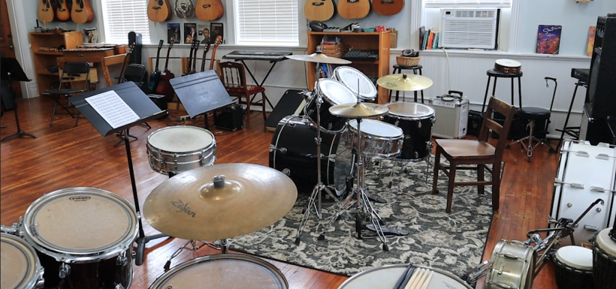 Instruments in the Federal Valley Resource Center music room