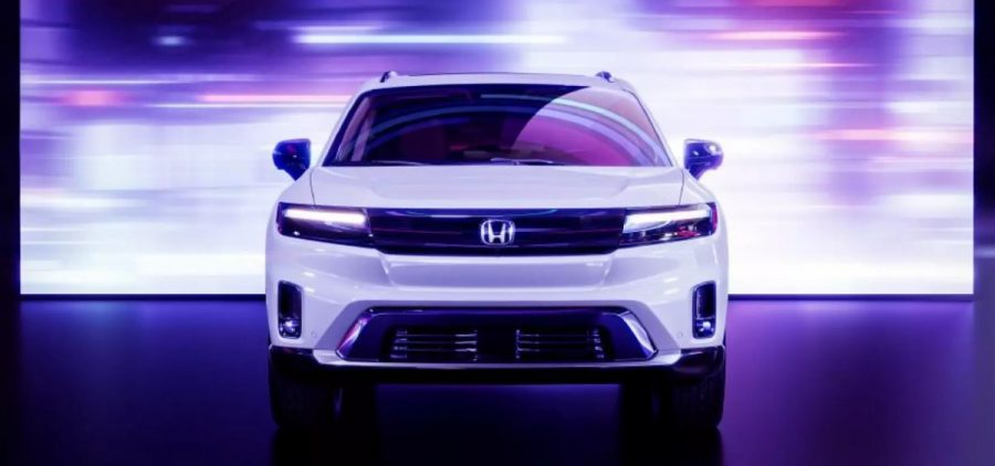 Prologue Electrified SUV on display for a Honda promotional event