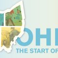 A promotional image for the Decorative Arts Center of Ohio's "Ohio The Start of It All" exhibition.
