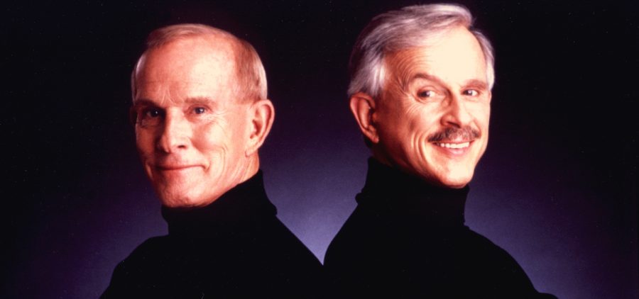 Tom and Dick Smothers hosts of the show