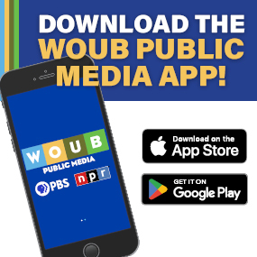 web button for WOUB app download