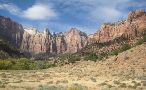 wide view of Zion National Park