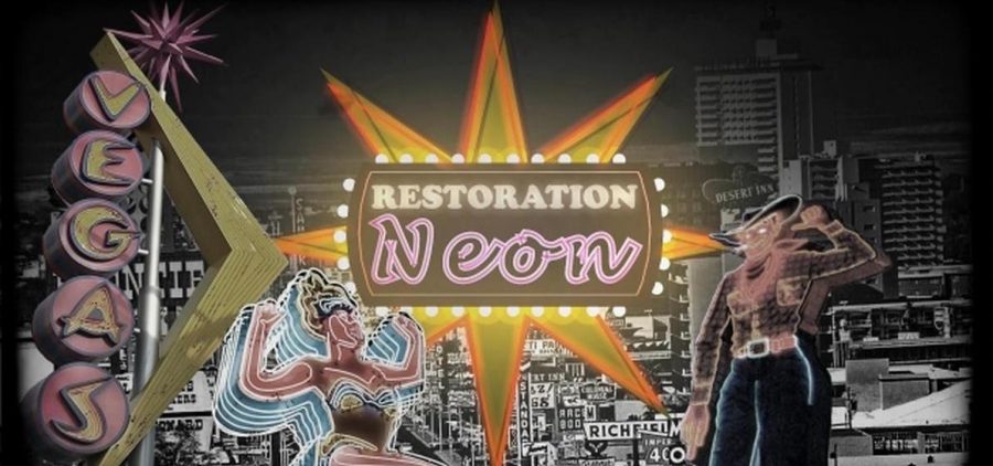 Restoration Neon logo mixed with Las Vegas neon signs