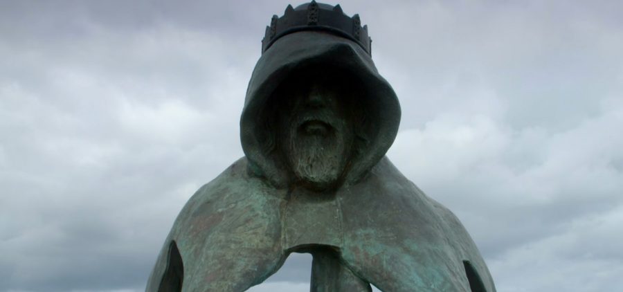 Outdoor King Arthur statue