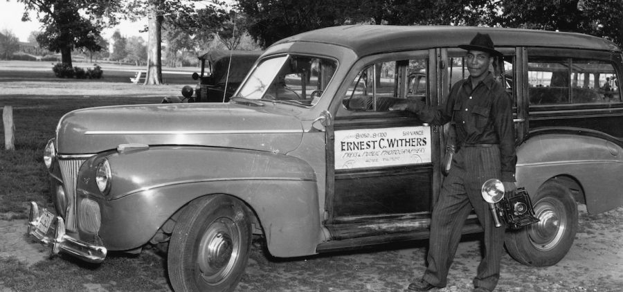 Ernest C. Withers with 1941 Ford Woody photo mobile, Memphis, TN