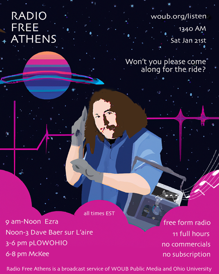 The promotional image for Radio Free Athens' Jan. 21 lineup.