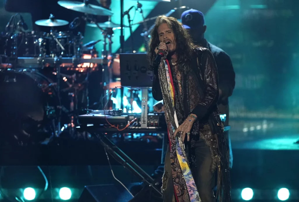 Steven Tyler performs during the Rock & Roll Hall of Fame Induction Ceremony in November in Los Angeles. In a lawsuit filed on Tuesday, a woman alleges she was 16 when the singer first sexually assaulted her.