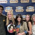 David Osmond, Isaiah Cunningham of Soopa Squad, WOUB's Ian Saint, Marie Osmond, WOUB's Emily Votaw, Ian's mother Mary, Ian's godmother Erin pose backstage at the Peoples' Bank Theatre in Marietta.