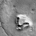 A formation on Mars that resembles a bear.
