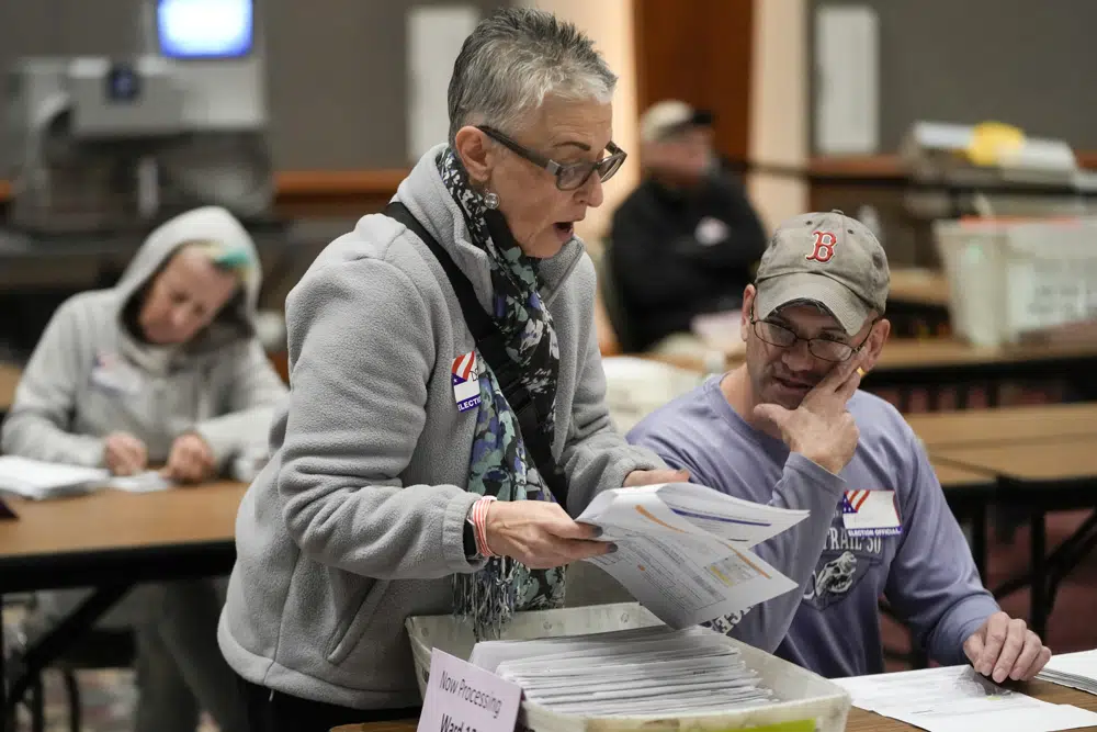 An election worker in Milwaukee.