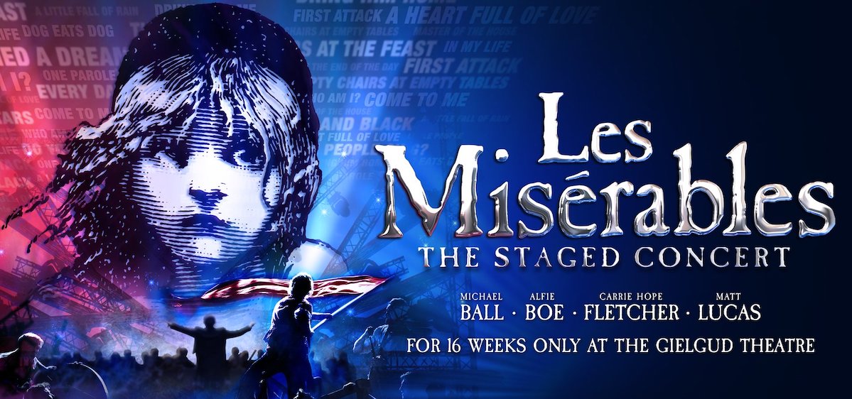 billboard ad for 2019 Les Misérables: The Staged Concert