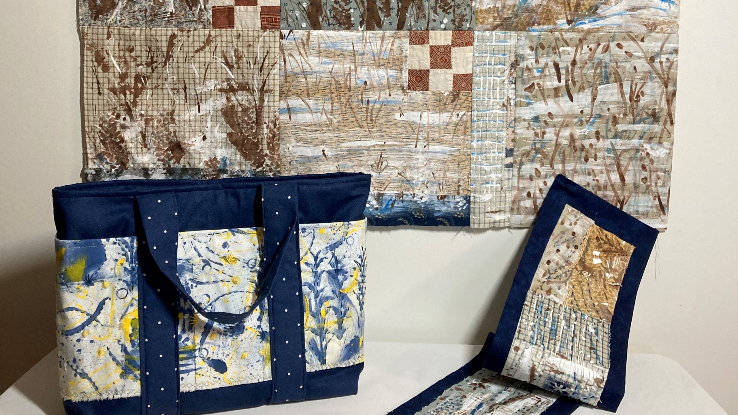 An image of mixed media cloth based objects.