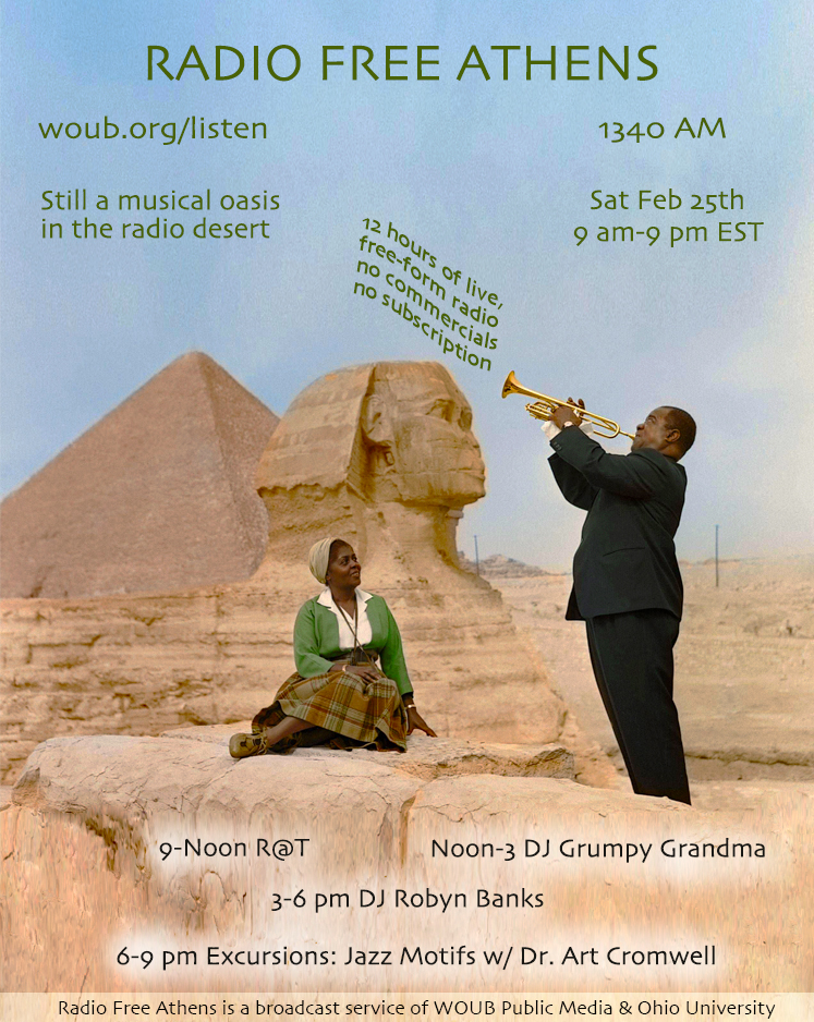 A promotional image for Radio Free Athens.