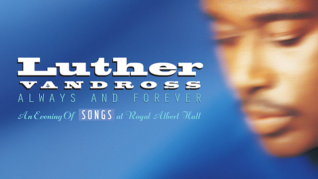 faded face of Luther Vandross with show title to left
