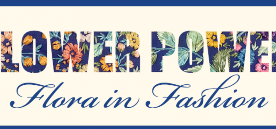 A logo for the Decorative Arts Center of Ohio's Flower Power exhibition.