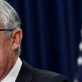 Federal Reserve Board Chairman Jerome Powell speaks during a news conference following a Federal Open Market Committee meeting, at the Federal Reserve Board Building