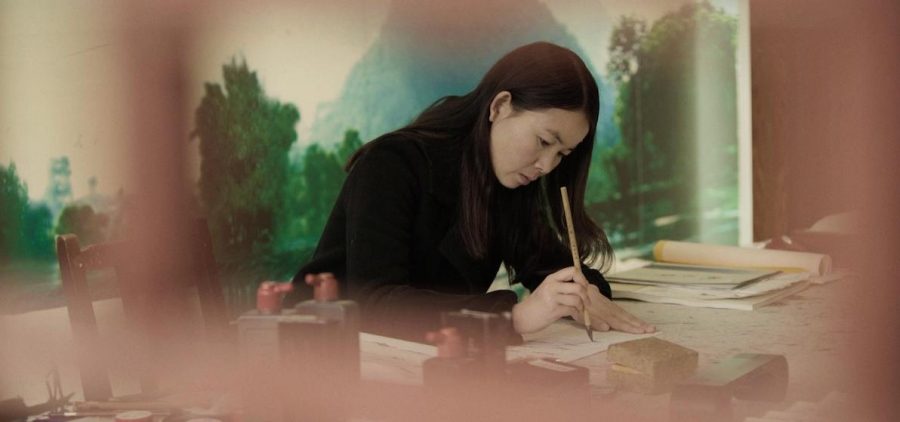 Chinese woman writing
