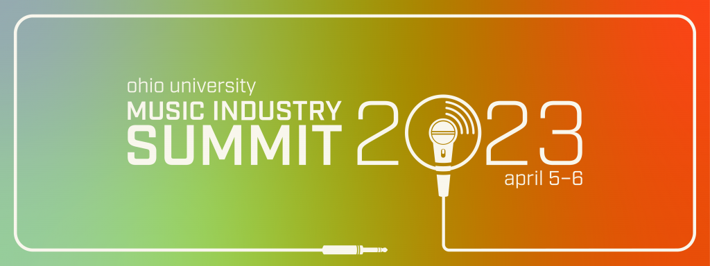 The logo for the 2023 Ohio University Music Industry Summit.
