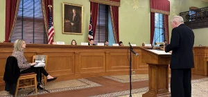 Attorney Don McTigue addresses the Ohio Ballot Board about the constitutional amendment proposal that could enshrine abortion rights in the Ohio Constitution
