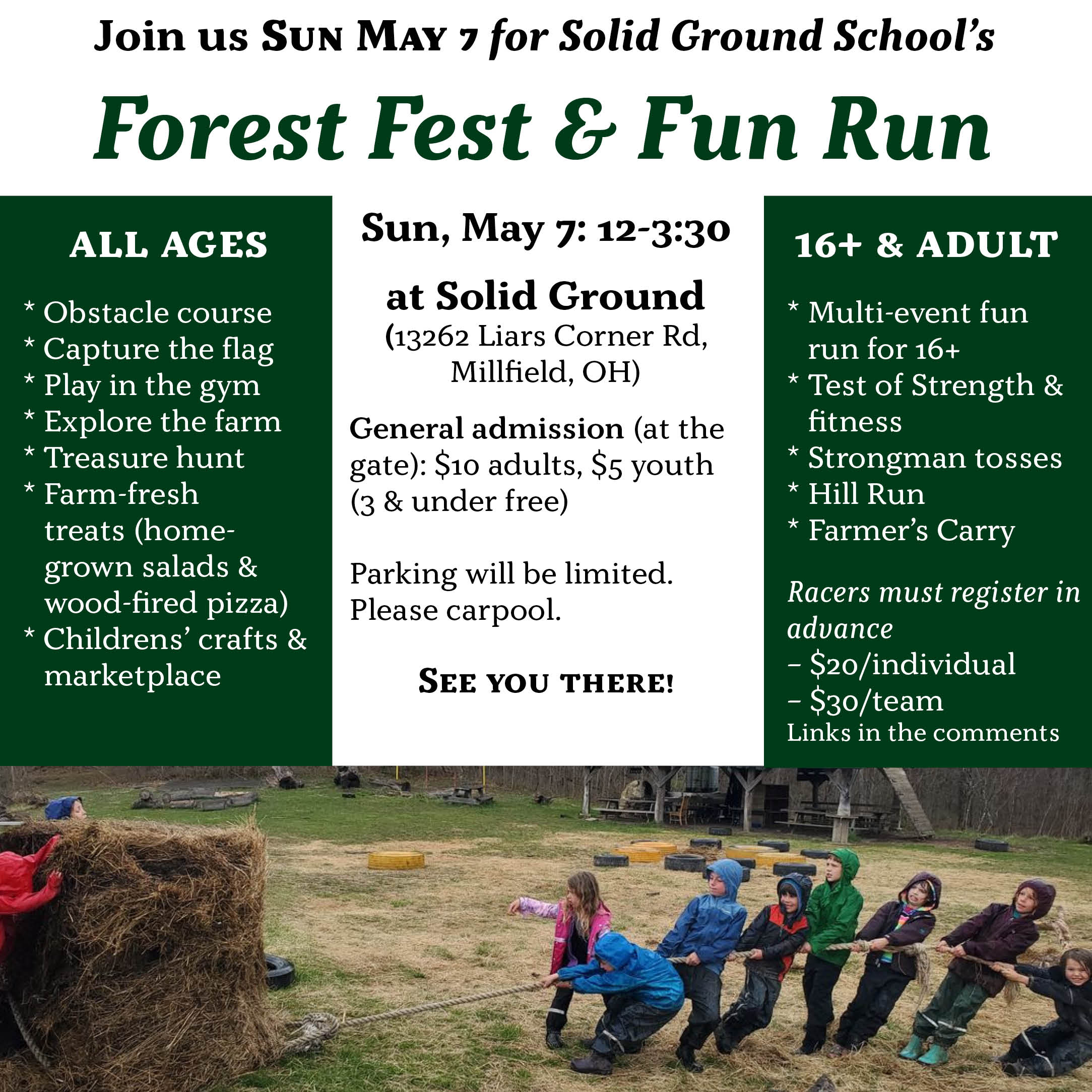 A flyer for the Forest Fest and Fun Run.