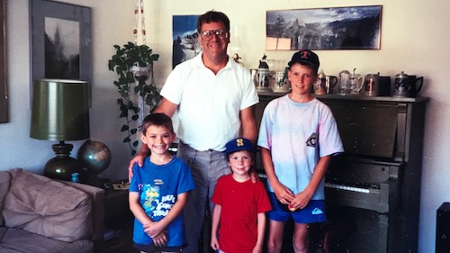 Randy Harkness and his three sons (left to right); Jared, Sam, Reed.