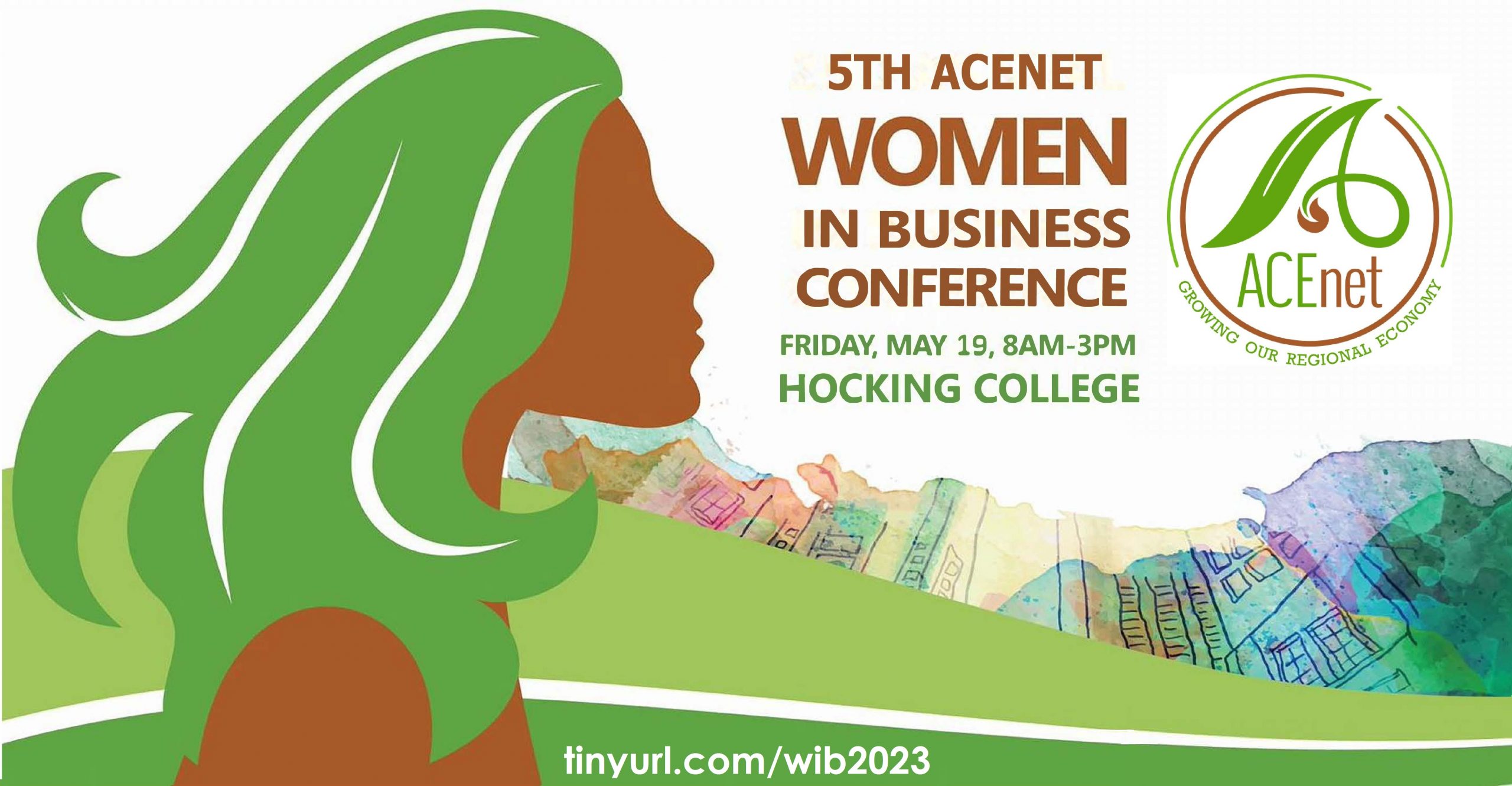 An image with the logo for the Women in Business conference.