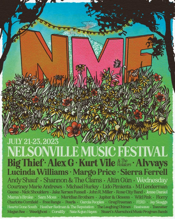 An image of the Nelsonville Music festival 2023 promotional poster