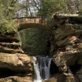 Upper Falls at Old Man's Cave on a sunny day