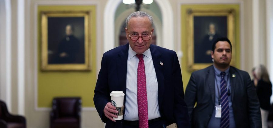 U.S. Senate Majority Leader Charles Schumer (D-NY) walks to his office at the U.S. Capitol on June 1, 2023 in Washington, DC.