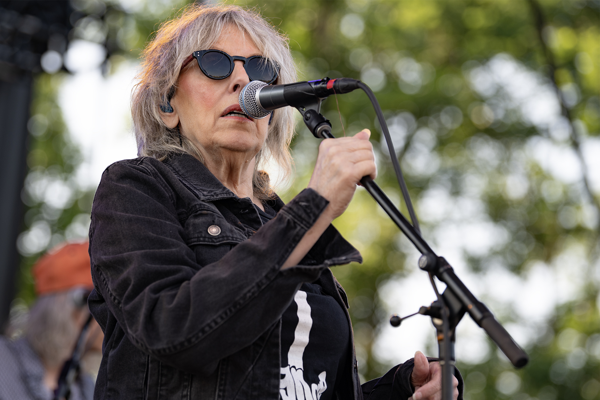 Lucinda Williams plays a set on the Snow Fork Stage at the Nelsonville Music Festival in Nelsonville, Ohio, Saturday, July 22, 2023. [Dylan Benedict I WOUB]