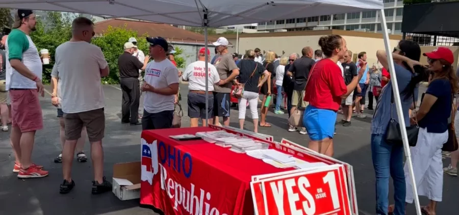 Ohio Republicans gathered at the party headquarters in Columbus on Saturday, July 8, 2023, the weekend before early voting began for the Aug. 8 special election