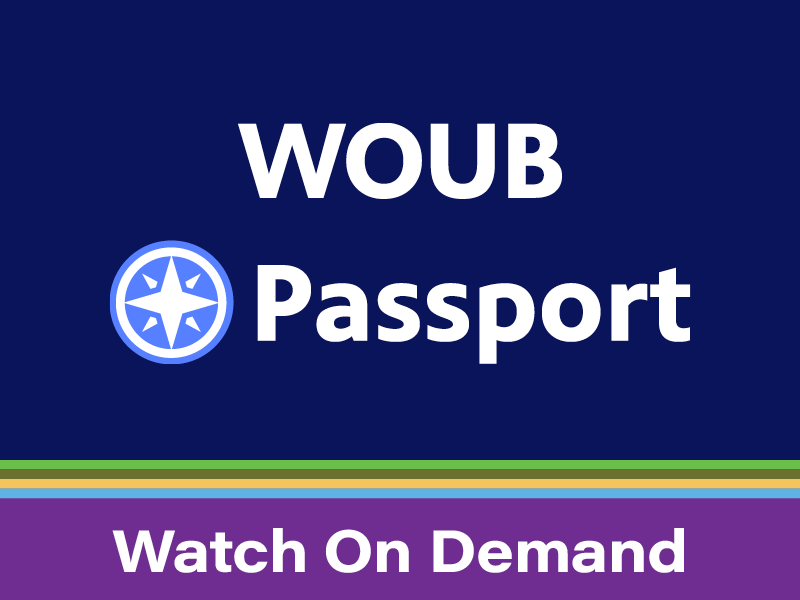 WOUB On-Demand Passport button to sign up for the video Passport service