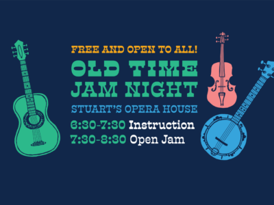 A logo for Old Time Jam Night.