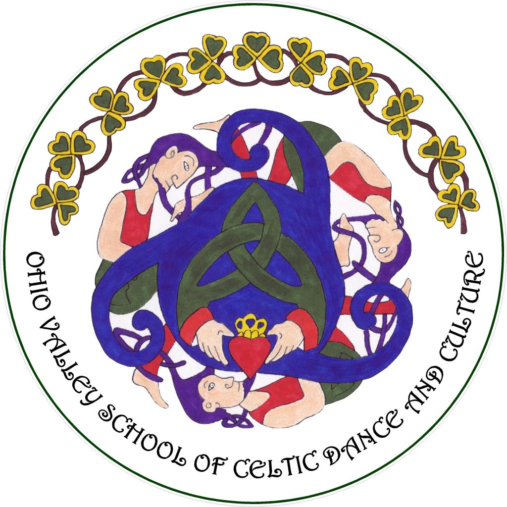 A logo for the Ohio Valley School of Celtic Dance and Culture.