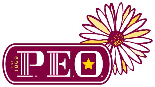 An image of PEO's logo, which are just the letters P E O.
