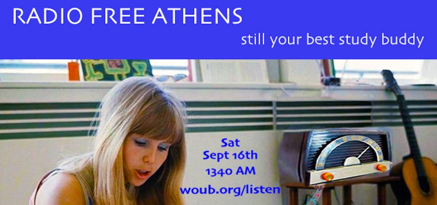 A graphic with the schedule for Radio Free Athens this week on it.