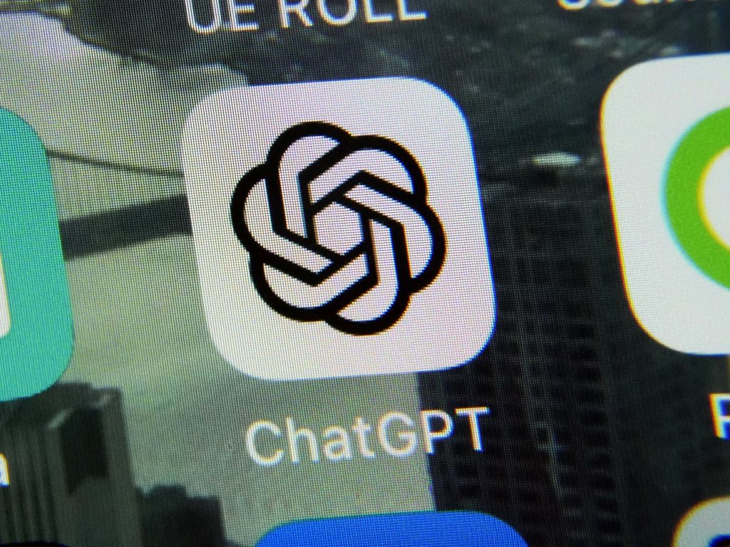 The ChatGPT icon on a smartphone screen.