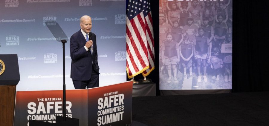 President Biden speaks about gun violence during a summit on June 16, 2023 in West Hartford, Conn.