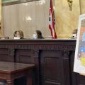 Members of the Ohio Senate Government Oversight Committee hear testimony on a new map of state congressional districts.
