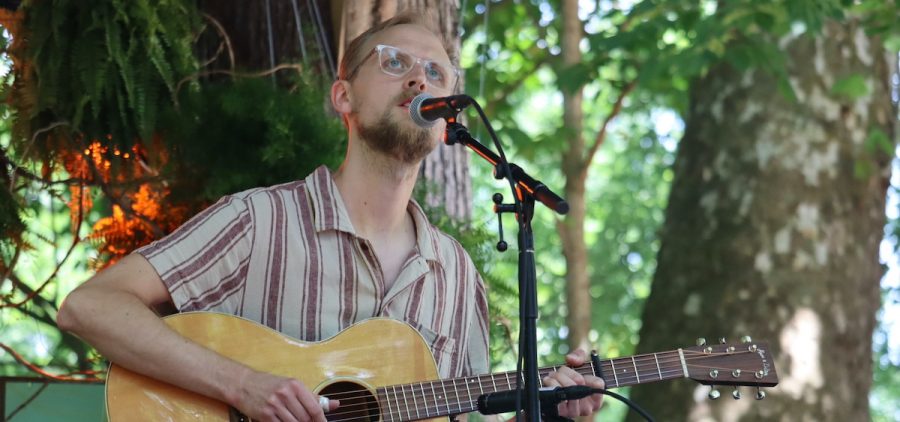 Sam Moss performs for the 2023 Sycamore Sessions at the 2023 Nelsonville Music Festival.