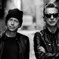 A black and white promotional image of Depeche Mode.